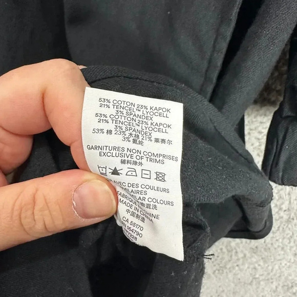 Frank and Oak shift dress womens XXS black oversized hidden button lagenlook art - Picture 10 of 11